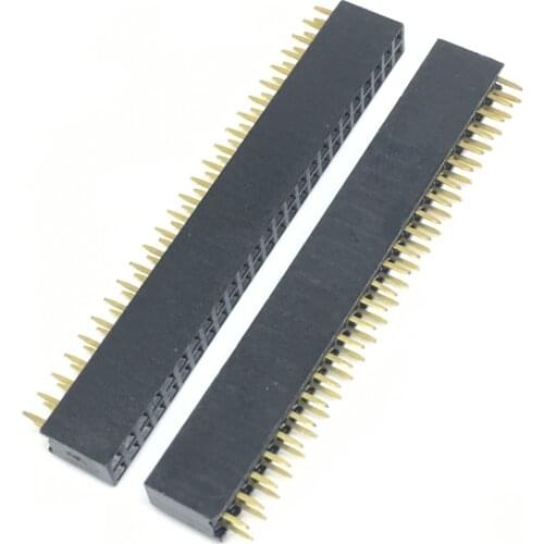 10Pcs Pitch 2.54mm 2x25Pin 50 Pin Female Double Row Straight Header Connector Socket