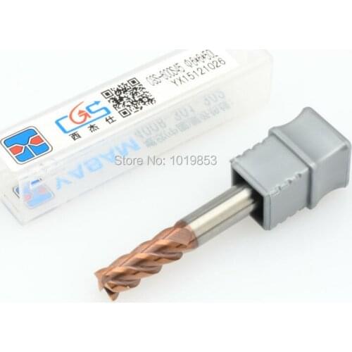 2pcs CGS-600S 6*6*50L HRC68 SOLID tungsten carbide end mill For high speed CNC machine