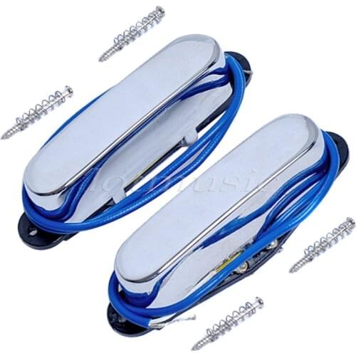 2Pcs Chrome Electric Guitar String Pickup Neck Pickup For Electornic TL Guitar Replacement