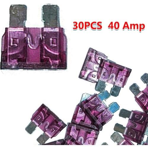 30 PCS 40 AMP Waterproof Auto Standard Middle Fuse Holder + Car Boat Truck ATC ATO Blade Fuse 3A 5A 10A 15A 20A 25A 30A 35A 40A
