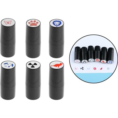 6x Golf Ball Stamper Quick Drying Plastic Clear For Golfer Gift