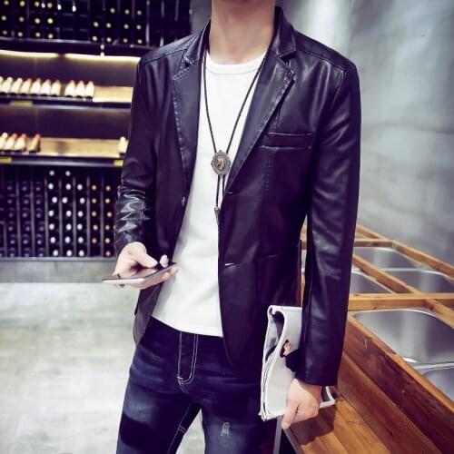 6XL Plus Size PU Leather Jacket Men Fashion 2020 Slim Fit Faux Leather Motorcycle Jacket Men Long Sleeve Streetwear Men Clothing