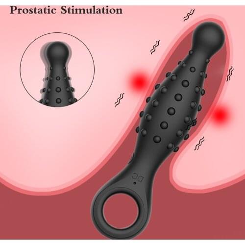 Anal Plug Vibrator Prostate Massager with Pull Ring Anus Sex Toys Vagina Stimulator Silicone Dildo Sex Adult Product for Couples