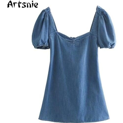 Джинсовые летние платья Artsnie China At AliExpress