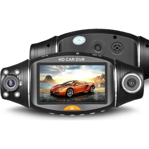 R310 Dual Lens Car Security Video Dashcam Inside Recorder Camera With Gps