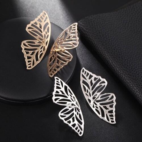 Bohemian Gold Silver Butterfly Irreguale Geometric Earrings For Women Vintage Earrings Personalized Retro Statement Jewelry