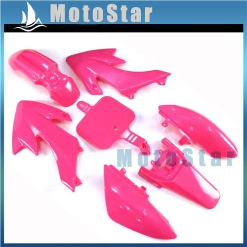 Pink Fairing Plastic Fender Kit For Pit Dirt Bike Honda CRF50 XR50 110cc 125cc 140cc 150cc Coolster Pitsterpro Braaap SSR