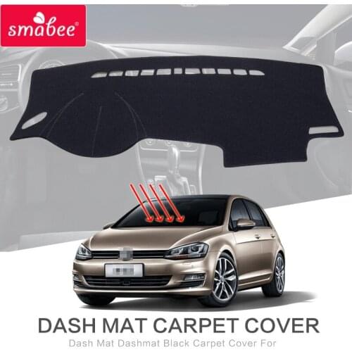 Smabee Dash Mat Dashmat for Volkswagen GOLF7 MK7 GTI R 2013-2016 Accessories Non-Slip Dashboard Pad Protective Carpet Cover