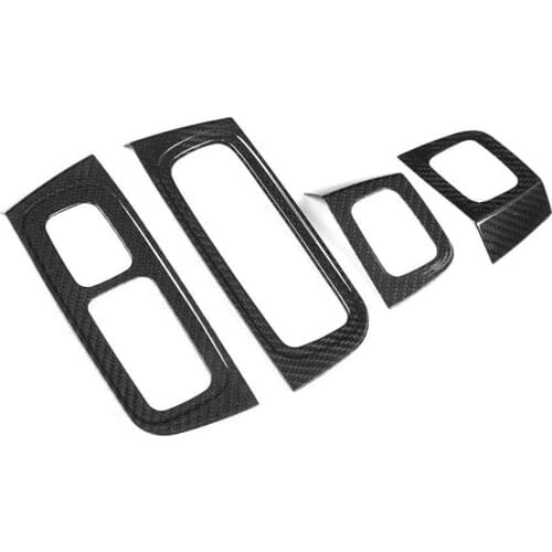 Mirror cover Car Mirror Real Carbon Fiber Window Lifter Panel Trim Sticker Fits for Porsche Panamera 2017-2020 car side