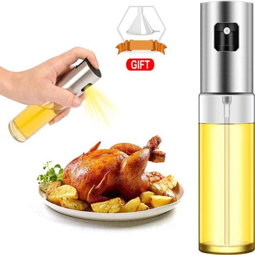 Kitchen Stainless Steel Olive Oil Sprayer Bottle Oil Vinegar Spray Bottles Water Pump Gravy Boats BBQ Sprayer Cookware Tools