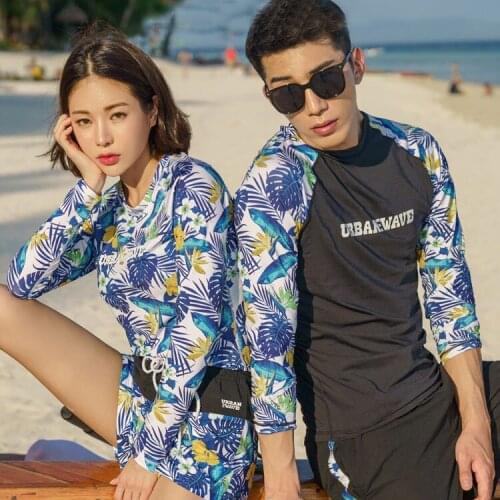 Swimsuit For Women Surfing Rash Guard Bathing Suit Swim Swimwear Long Sleeve Beach Surf Swimsuits Rashguard Couple Rashguard