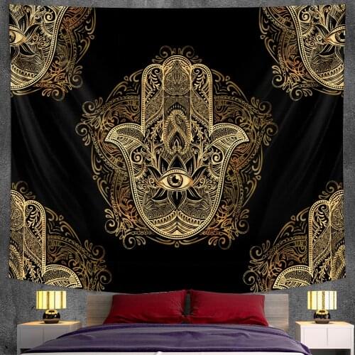 Lucky hand home decoration tapestry Bohemian decorative Hippie yoga mat Mandala sofa blanket bed sheet