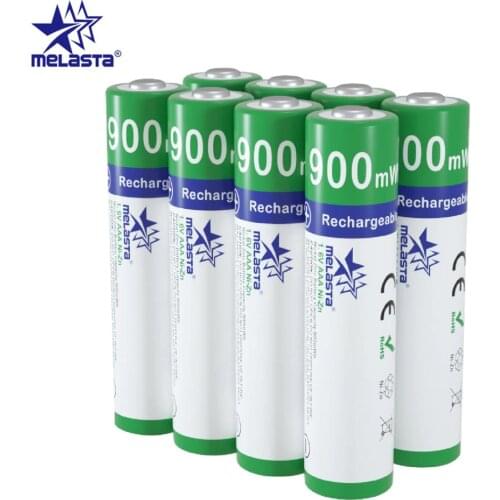 Melasta 8PCS AAA 900mWh 1.65V Ni-Zn Battery Rechargeable NIZN Batteria for Digital Camera Toys CD Players Clock Free Shipping