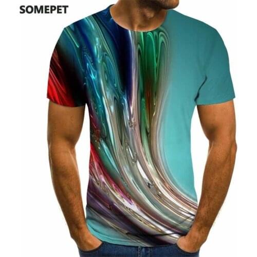 2020 new mens t-shirt 3D printed t-shirt mens wild casual O-neck male t-shirt summer fashion mens T-shirt size 6XL