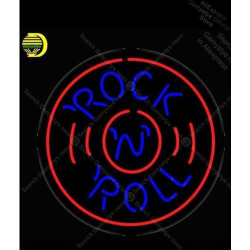 NEON SIGN For Rock N Roll Record NEON Bulbs Sign Lamp Decor Home Duty LED Light Metal Signs Garage Personalized Custom Neon Sign