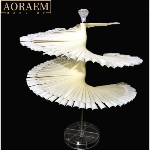 AORAEM 120 Sticks Nail Art Display Stand Rotate False Nails Showing Shelf Rack Manicure Practice Tools For Nails Beauty Salon