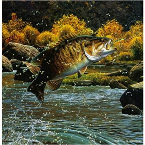 Full round diamond embroidery Fishing diamond mosaic painting stitch crystal diamond Mosaic pictures of rhinestones gift AS936