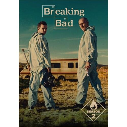 Breaking Bad Movie Posters Vintage USA Movie posters Retro Kraft Paper Wall Sticker Bar Cafe Home Decor Gift A6