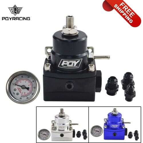 Free Shipping AN8 high pressure fuel regulator w/ boost - 8AN 8/8/6 EFI Fuel Pressure Regulator with gauge WX7855