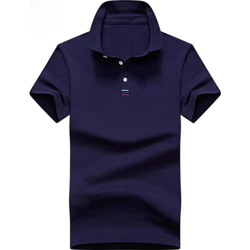 New Men Polo Shirt Mens Solid Polo Shirts Camisa Men Casual 95% Cotton Shirt Homme 4XL Plus Size Business Men Tops Tees