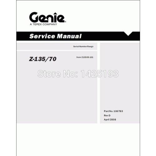 Genie Forklifts Service Manuals 2013