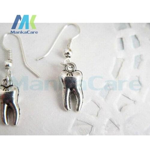 2 pcs Teeth Shape Earrings explosion models creative tooth-shaped earrings Dental gift Nurse jewelry Clinic gifts Free Shipping