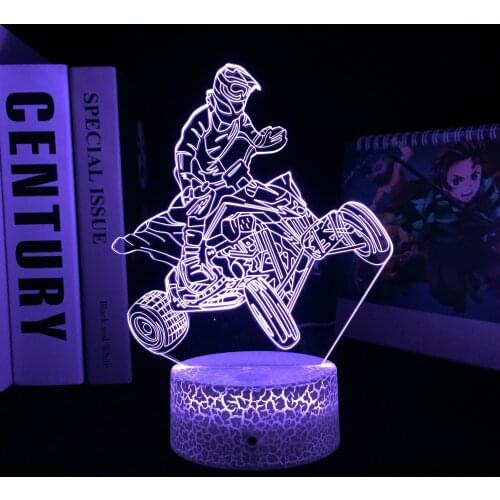 Car Series Four-Wheel Cross-Country Mountain Bike 3D Lamp Acrylic Light Guide Plate for Children Couple Festival Birthday Gifts