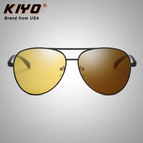 KIYO Brand 2020 New Oval Men Photochromic Polarized Sunglasses Metal Classic Sun Glasses UV400 Driving Eyewear 2150