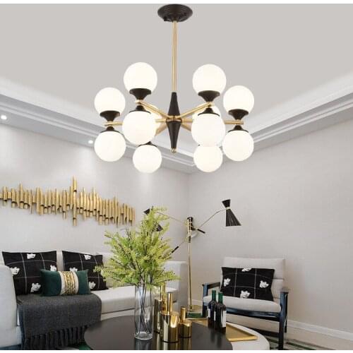 Modern Simple Mediterranean Gold Restaurant Chandelier Living room Lamps Dining Room Lighting Study Childrens room Lamp