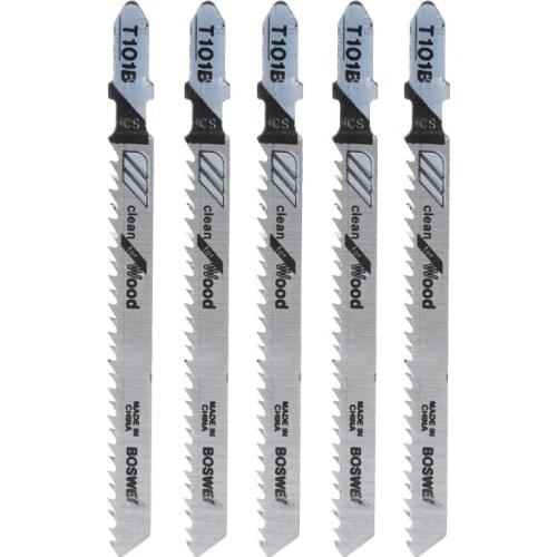 High Quality 5 Pcs T101B HCS 100mm Jigsaw Blade Clean For Wood T-Shank Jig Saw Blades