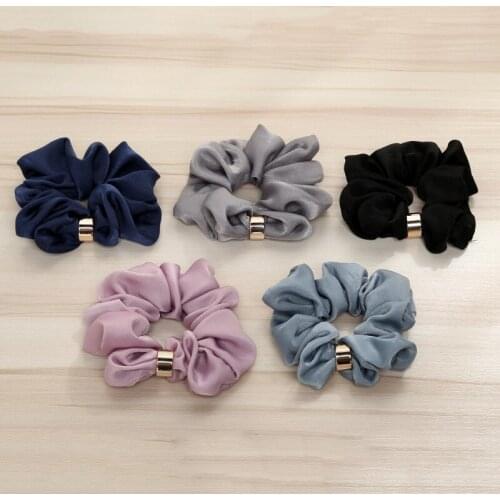 High quality simple fashion Net Color Hair Band Elastic Stretch Rope Head Jewelry Lady Girls Ponytail Women Simple Headwear