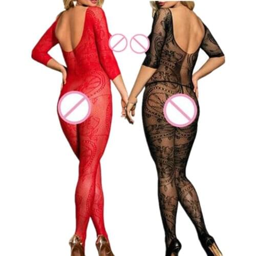 Women Crotchless Nightgown Erotic Fetish Underwear Sexy Lingerie Open Crotch Bodystocking Porno Fishnet Bodysuits Sexy Costumes