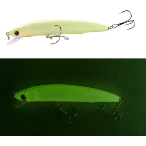 1Pcs Submerged Minnow Depth Lure Luminous Hard Aritificial Fake Bait Wobblers Crankbait Pesca Isca Fishing 12cm 17g Hard Lure