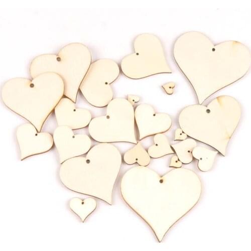 10-150mm Heart pattern Natural wooden charms pendant for Drop Hanging Home decor diy embellishment Scrapbooking crafts MT1980