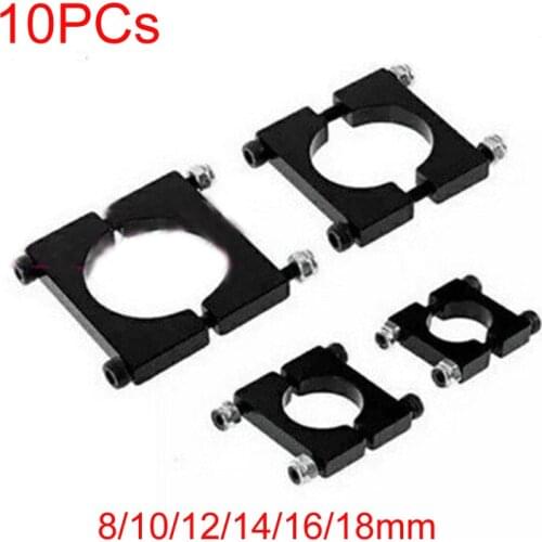10PCs CNC Aluminum Alloy 8mm 10mm 12mm 14mm 16mm 18mm Tubing Clip Pipe Clamp Carbon Tube Clips for Plant Agriculture UAV Parts