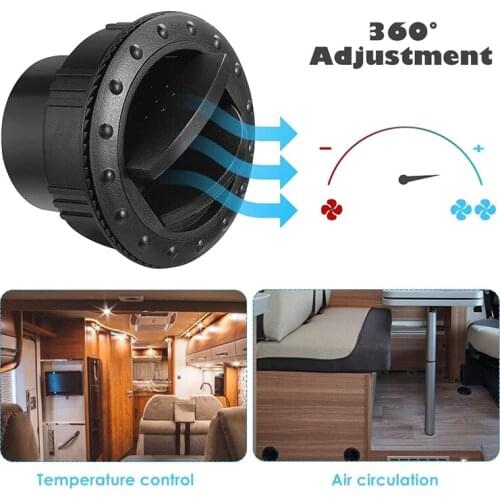 2Pcs RV Air Conditioning Deflector Outlet Louvered Air Vent Exhaust Grille for Car RV Boats Yacht