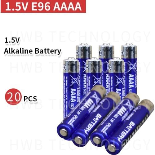 20PCS 1.5V E96 AAAA primary battery Alkaline battery dry battery laser pen, Bluetooth headset battery Free shipping