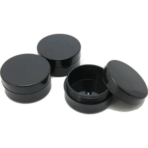 60pcs/lot 10g Refillable Empty Black plastic cream Make up jar 10cc Plastic jar black eye cream bottle cosmetic make up jar