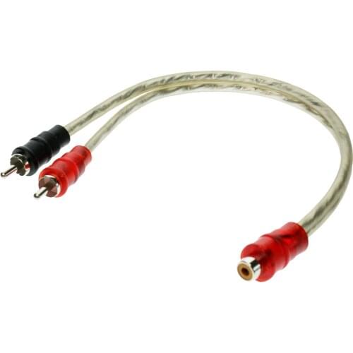 Car Vehicle Stereo Audio Cable Aux Cord 1 Male to 2 Female Replacement For DVD/CD/MP3 /Audio and Other Equipment