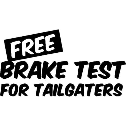 FREE BRAKE Test for TAILGATERS Reflective Car Stickers Glue Sticker Car Body Oem Window PVC Cn(origin) Not Packaged Changsen