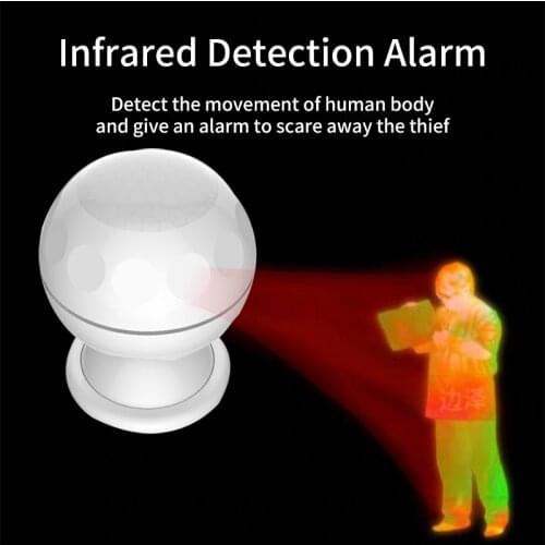 Wireless WFI PIR motion detection sensor infrared detector APP push alert notification Smart Life home automation support IFTTT