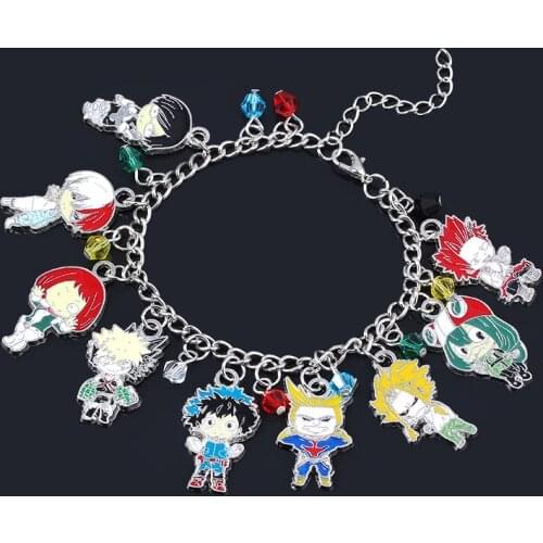 SG Top Anime Boku no Hero Academia Bracelets Bakugou Katsuki Todoroki Shoto Midoriya Izuku Figure Bangles Jewelry Cosplay Gift