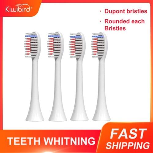 4Pcs Kiwibird Brush Head Electric Toothbrush Head Sonic Vibration Dupont Bristles High Density Replacement Head K3 K5 Oral Care