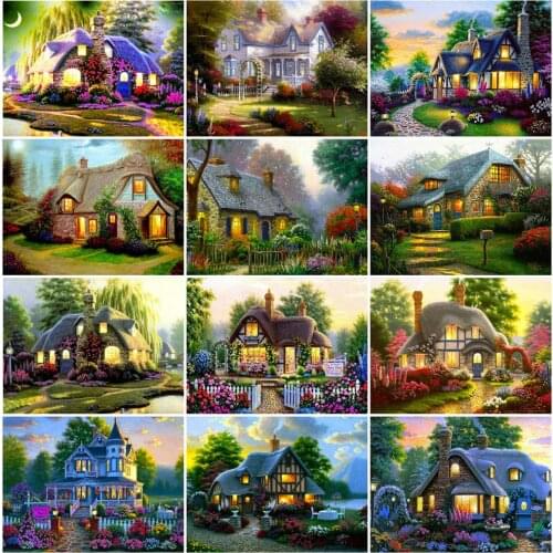 EverShine Diamond Painting Landscape Mosaic Kits 5D DIY Diamond Embroidery Full Square House Cross Stitch Handicraft Wall Art
