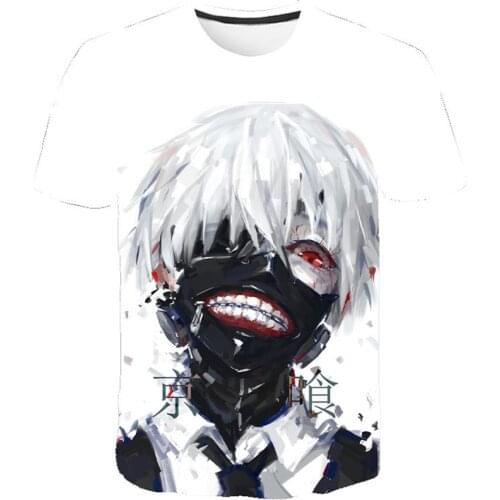 Japan Anime Tokyo Ghoul 3D Printed T-shirt Men And Women Blood Shirts Casual Ken Kaneki Tops Tees Fahsion Harajuku Clothes