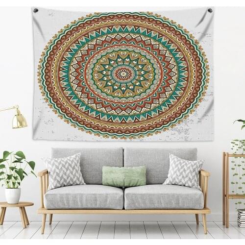 Customize 3D Print Bohemian Mandala Tapestry Eastern Europe Hanging Tapestries For Home Bedroom Living Room Wall Decoration