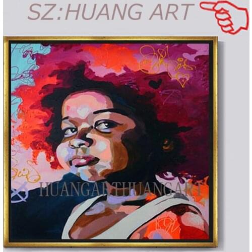 Figure Red Head Naughty children Oil Painting on Canvas Bedroom Wall Decor High Quality Pop Art Painting for Wholesale Sale