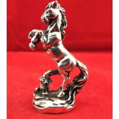 Chinese Tibetan silver Horse statue
