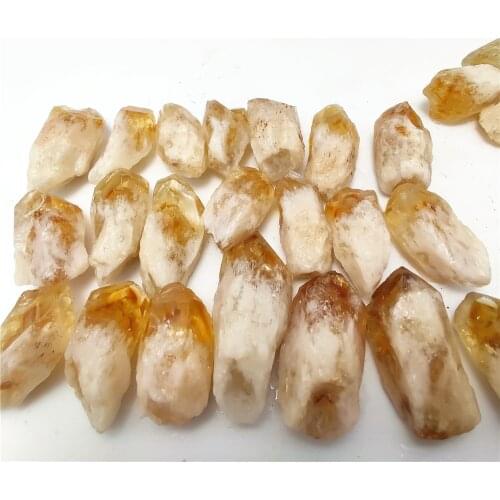 50g Quality Natural Brazilian Citrine Stone Yellow Quartz Crystal Rough Points Bulk Gemstone Healing Mineral Specimen