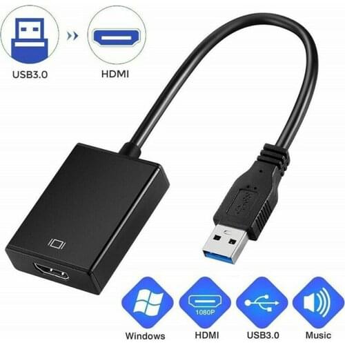 USB 3.0 To HDMI Female Converter HD Adapter Cable For Computer Laptop Projector External Video Card Multi Monitor Converter